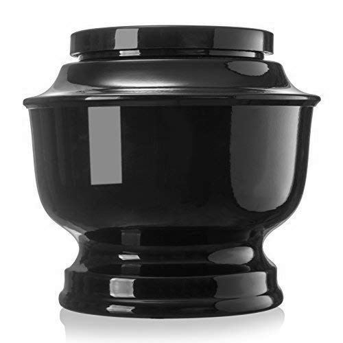 SmartChoice Classic Funeral Cremation Urn for Human Ashes, a Variety of Colors Available, Adult, with Velvet Bag (Black)