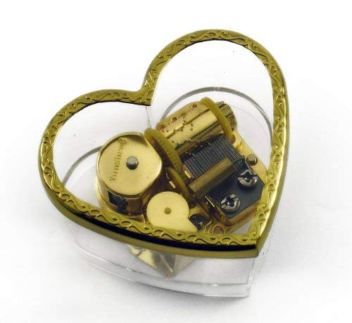 Charming Heart Shaped Acrylic Photo Musical Paper Weight - Over 400 Song Choices - Frosty the Snowman SWISS (+$35)