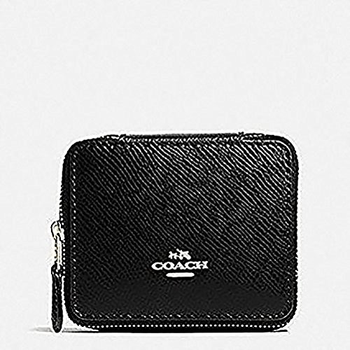 Coach JEWELRY BOX IN CROSSGRAIN LEATHER Travel F66502 Black