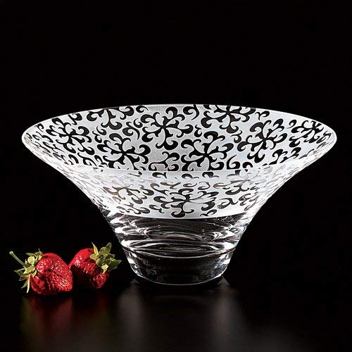 Nature Home Decor 84CD840 Nirvana Crystal Bowl with Deep Etched Design.