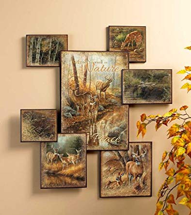 Whitetail Deer Wall Collage by Rosemary Millette