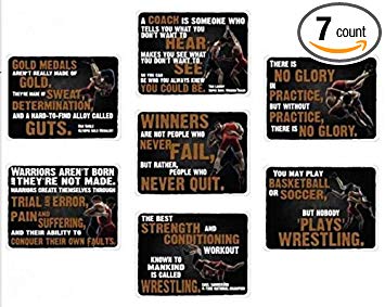 VictoryStore Yard Sign Outdoor Lawn Decorations - 7-Sign Wrestling Room Motivational Signs