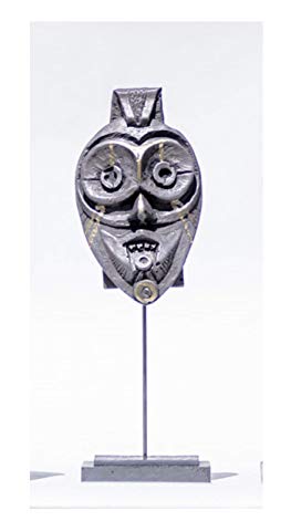 ArtSalim Gift & Decor Original Mask Handmade Mask On Plinth - Stylish Wall, Shelf, Desk & Fridge Decorative Mask to Express Your Emotions - Original Gifting Idea (Yachima)