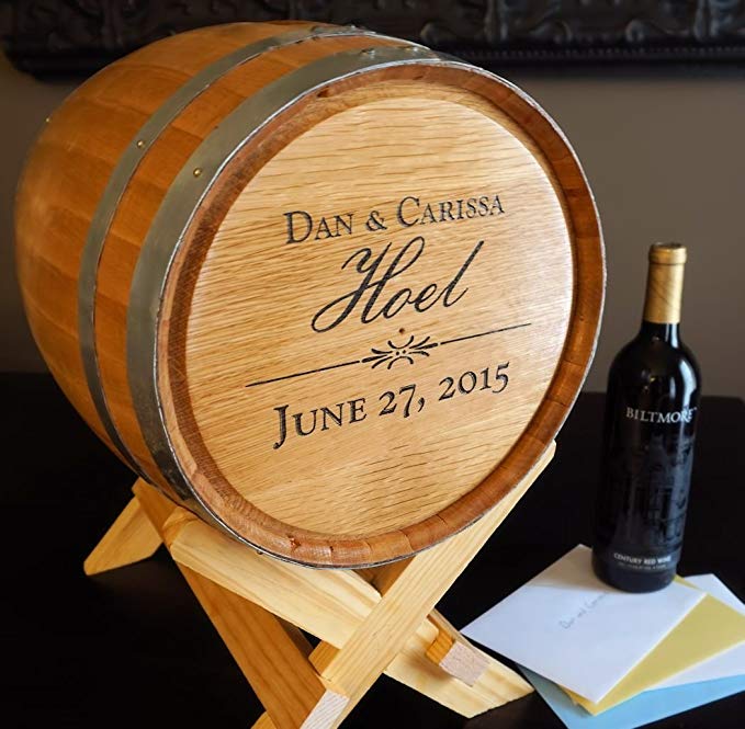 A Simpler Time 5 Gallon Personalized Wedding Barrel