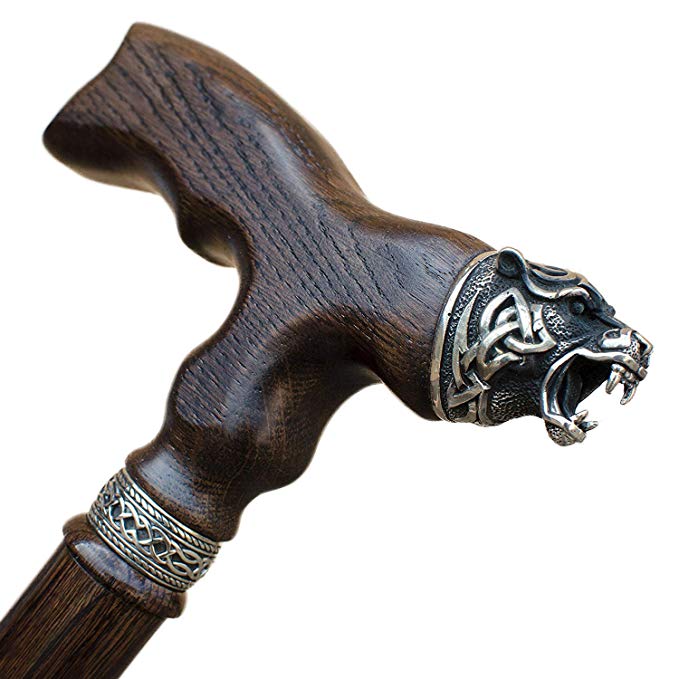 Asterom Carved Bear Walking Stick for Men Fashionable 32