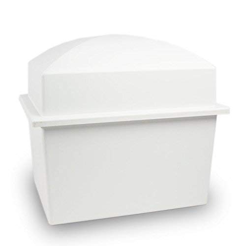 OneWorld Memorials Cremation Urn Vault Polymer Urn Vault for Burial- Ideal for Two Urns - White Outdoor Burial Vaults