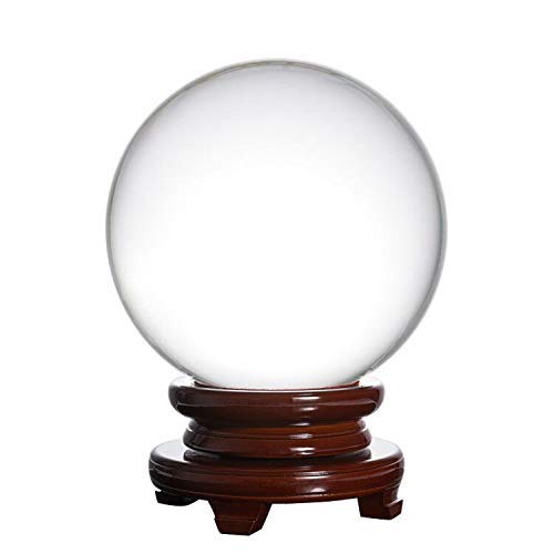 LONGWIN Huge Crystal Ball 250mm(9.8 inch) Feng Shui Ball Sphere with Free Wooden Stand