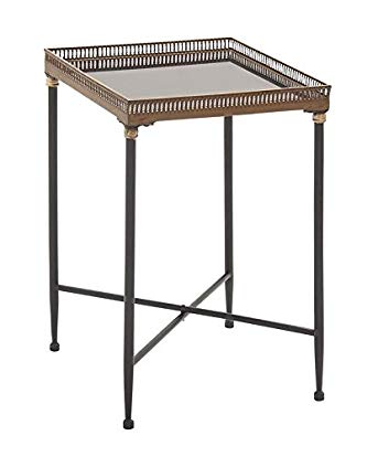 Deco 79 97288 Metal Marble Tray Table 17