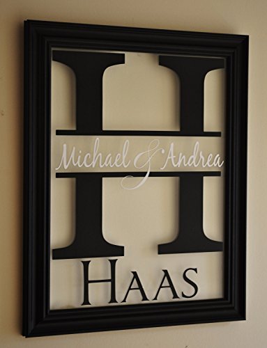 MRC Wood Products Personalized Family Name Sign Picture Frame 13x16 The Mitford