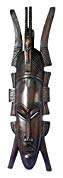 NOVICA Decorative Guinean Sese Wood Mask, Brown, Good Harvest'