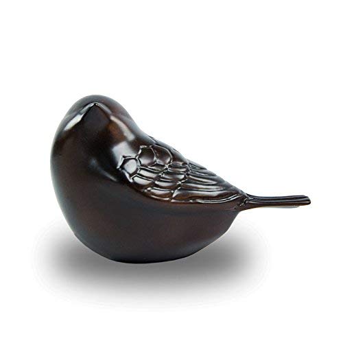 Songbird Bronze Memorial Keepsake Urns - Extra Small - Holds Up to 5 Cubic Inches of Ashes - Antique Bronze Cremation Keepsake for Ashes