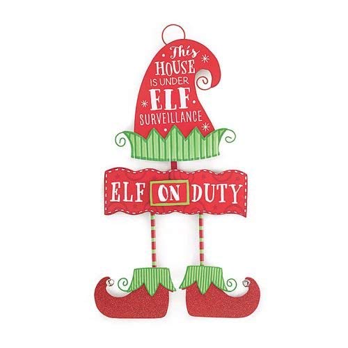 ELF SURVEILLANCE WALL HANGING CHRISTMAS ELF SIGN