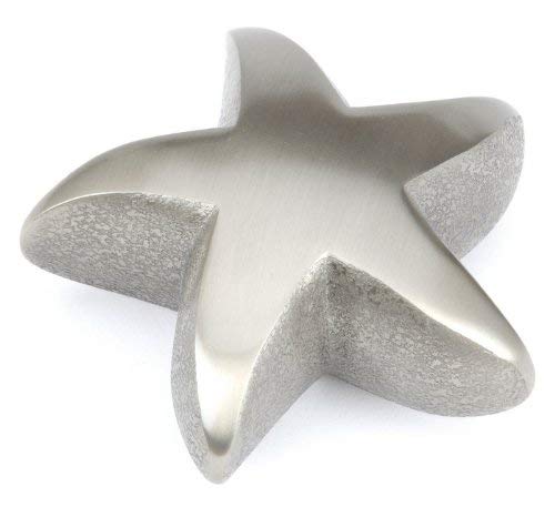 Urns UK 3-inch Textured Metal Urn Brass Star Keepsake, Pewter