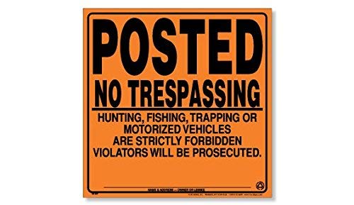 Voss Signs Orange Aluminum No Trespassing Signs (100 pack)