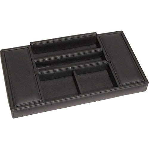 Royceleather 125-BLACK-11 Men's Valet Tray Black