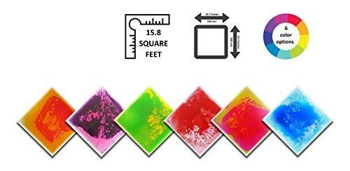 PLAYLEARN Liquid Floor Tile Playroom/Dance Floor/Sensory Room Tile 6 Pack of 19.7