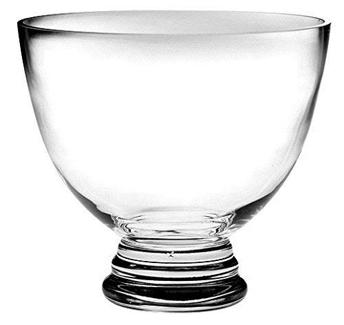 Barski Handmade Glass Round Footed Bowl, Clear, , 8.5