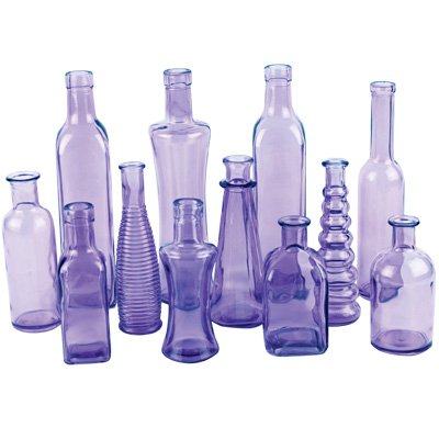 Syndicate Home & Garden 3203-24-425 Vintage Bottle Collection44; Purple - 6.75 in. - Case of 24