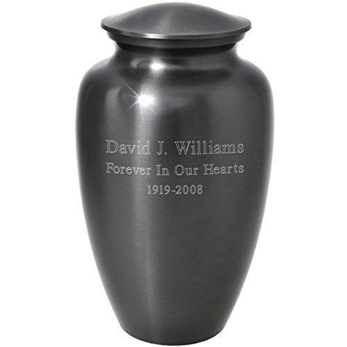 Memorial Gallery Custom Engravable Simple Grey Cremation Urn (10