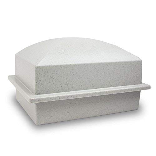 OneWorld Memorials Cremation Urn Vault Polymer Urn Vault for Burial - Extra Large Granite Grey Outdoor Burial Vaults