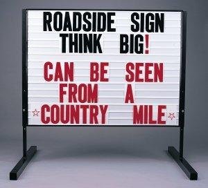 3'x4' Big Roadside Message Board Marquee 2 Sided Sign