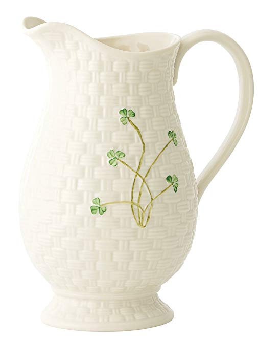 Belleek 1260 Kylemore Pitcher, 8.5-Inch, White