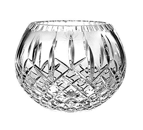 Barski European Hand Cut Plaza Crystal Rose Bowl, 8