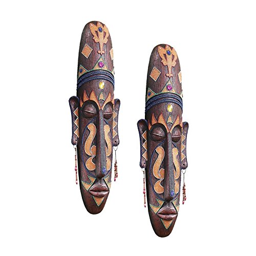 Design Toscano Grand Scale Tribal Wall Mask (Set of 2)