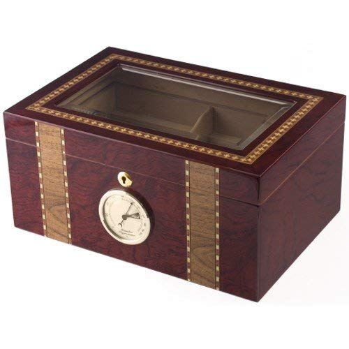 100-cigar Churchill Glass Top Humidor