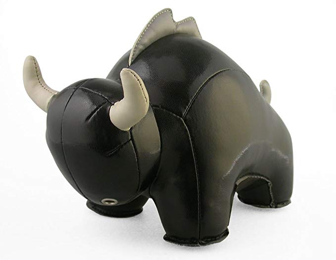 Zuny Series Bull (Buloo) Black Animal Bookend