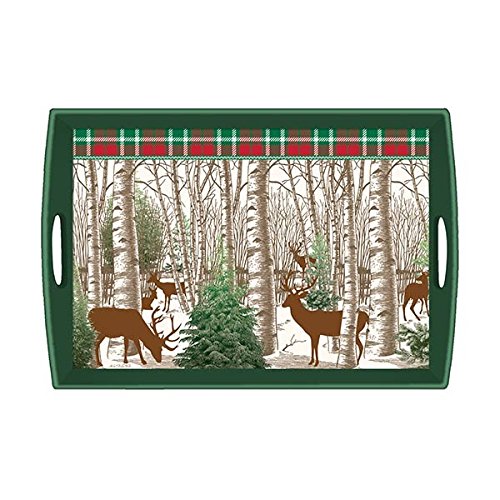 Michel Design Works Wooden Decorative Tray, Winter Woods, 20 x 13.75