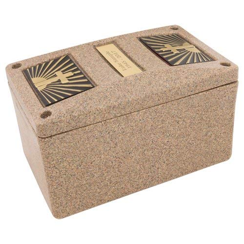 Silverlight Urns Champion Sandstone Urn Vault - Cross & Ray