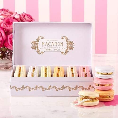 Set of 12 Macaron Limoge Boxes Includes 6 Colors by Two's Comapny