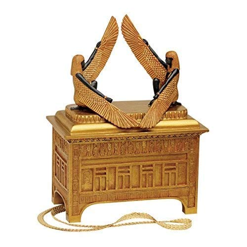 Religious Gift Trinket Box - The Ark of the Covenant Jewelry Box: Grande - Egyptian Statues
