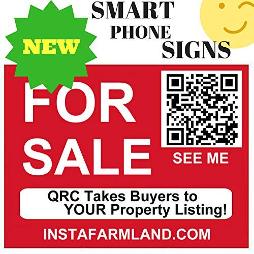 for Sale 24' X 36' Sign & INSTAFARMLAND Website & Facebook Listing- Smart Phone High Visibility for Sale by InstaFarmland.com