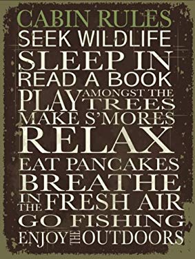 Jumbo Size Cabin Rules Metal Sign, Motivational Rules to Live By, Positive Thinking, Modern Decor