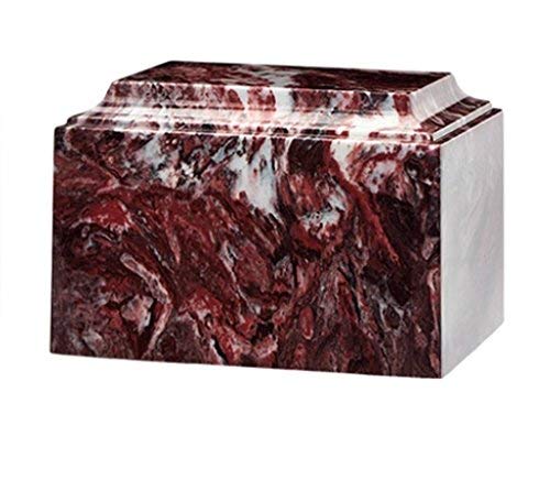 Trinityurns Classic Cultured Marble Cremation Urn for Human Ashes - Adult/Large Size, Marble Urn, Adult Affordable Urn for Human Ashes Suitable for Ground Burial or Home Memorial (Firerock)