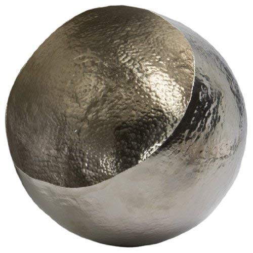 Gilded Barn Hammered Nickel Plated Brass Bowl, 9.75 x 7.5-Inches, Small