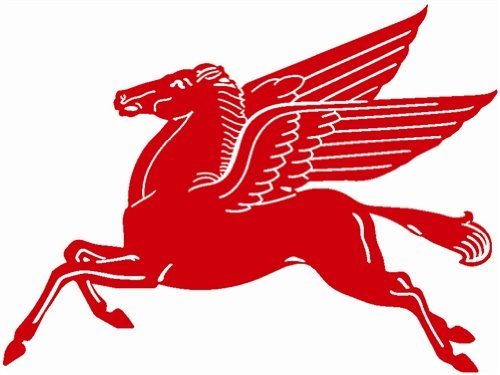 Mobil Pegasus Flying Red Horse Sign