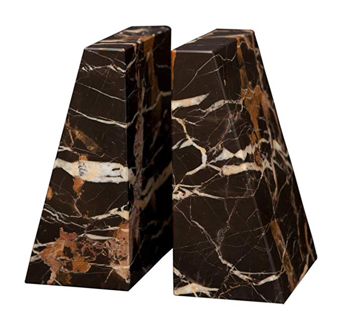 Zeus Bookends Black & Gold Marble (BG)