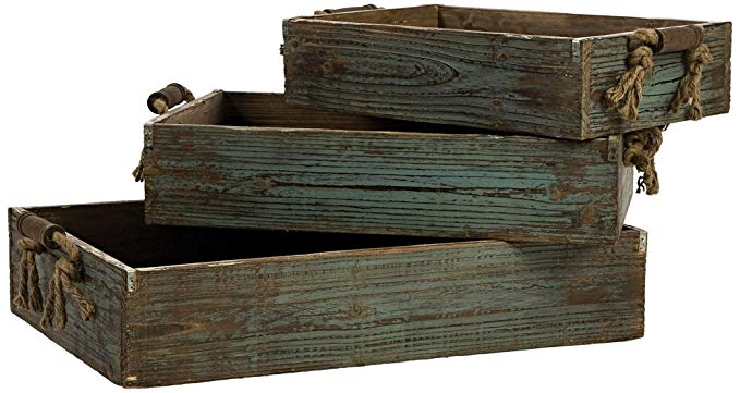 IMAX 29106-3 Northfork Wood Trays Set of 3