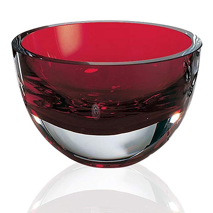 Badash K952 Scarlet Begonias Red European Crystal Bowl, 3.5