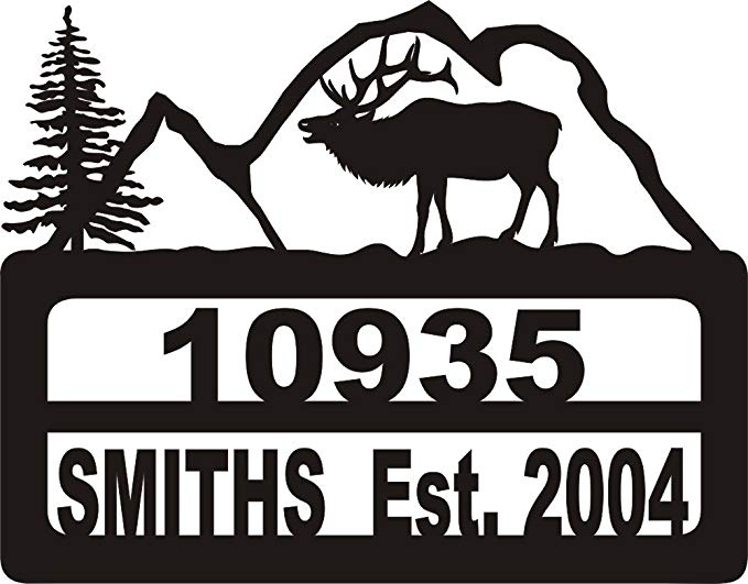 911 Address Yard Sign Elk Mountains