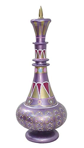 LJ225 Hand Painted Mouth-Blown Glass Second Season Purple Mulberry Jeannie Bottle