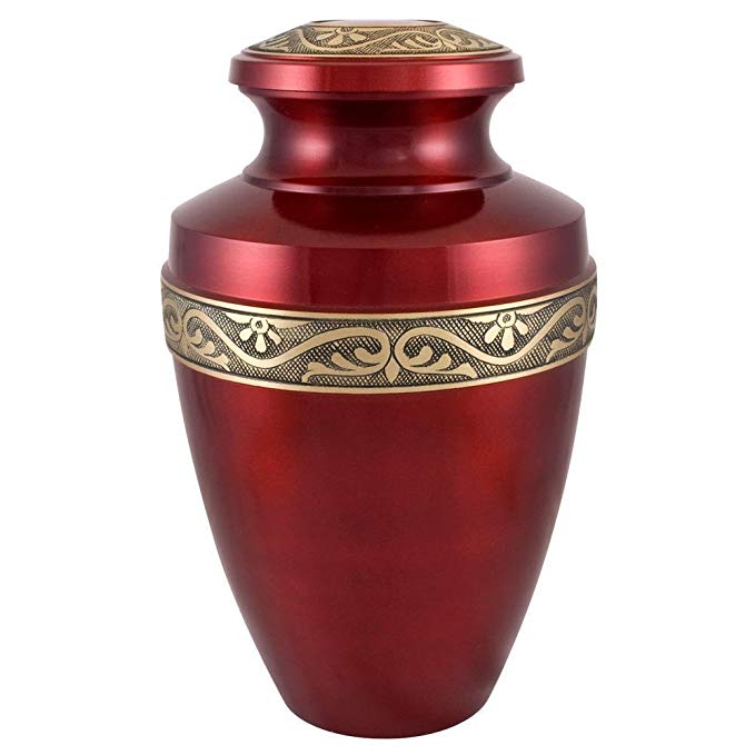 Perfect Memorials Extra Large Carmine Brass Cremation Urn