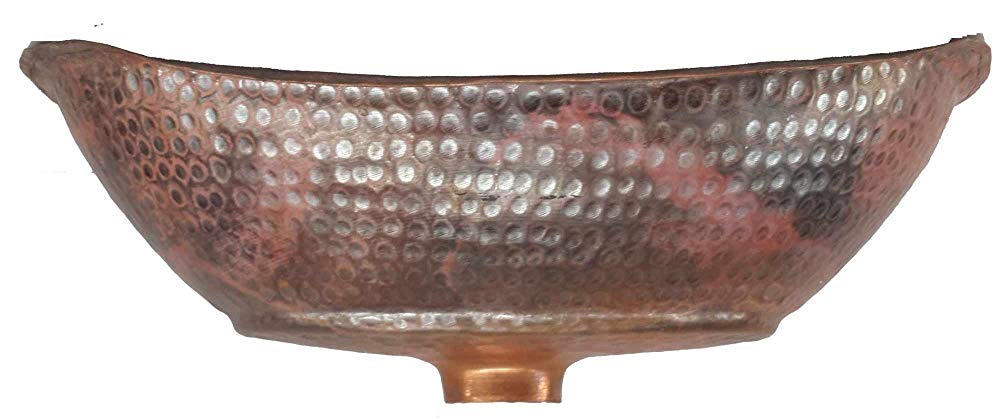 Egypt gift shops Miniature Fire Patina Bathtub Bath Tub Design Copper Bathroom Vessel Sink Hand Face Wash Toilet Lavatory Basin Small Petite Bowl Remodel