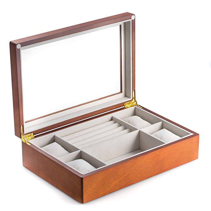 Bey-Berk Watch Box with Glass Top