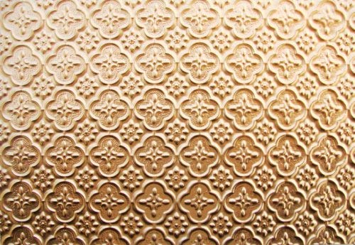 Discounted Decorative Plastic Backsplash Wc-20 Gold Wall Covering 25 Ft.roll x 2ft. Fire Rated. Can Glue On,nail On,staple On,tape on Any Flath Serface!