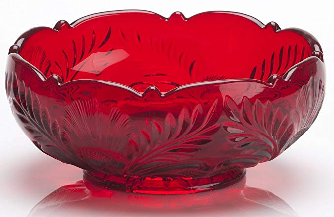 Bowl - Inverted Thistle - Mosser Glass - USA (Red)