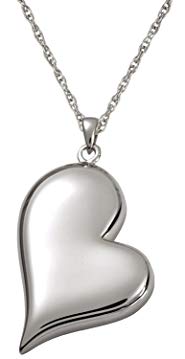Cremation Memorial Jewelry: Sterling Silver Teardrop Heart